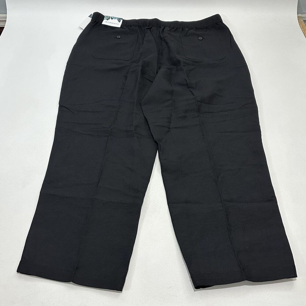 Cubavera Men's Casual Pants Black 30" Inseam Drawstring, Size 2XB/2XG - Picture 4 of 5